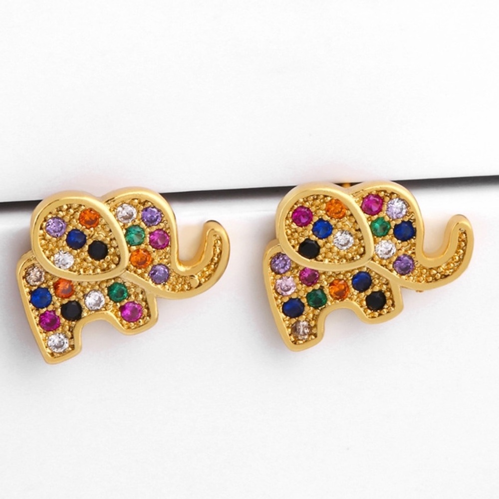 Baby Elephant Stud Earrings